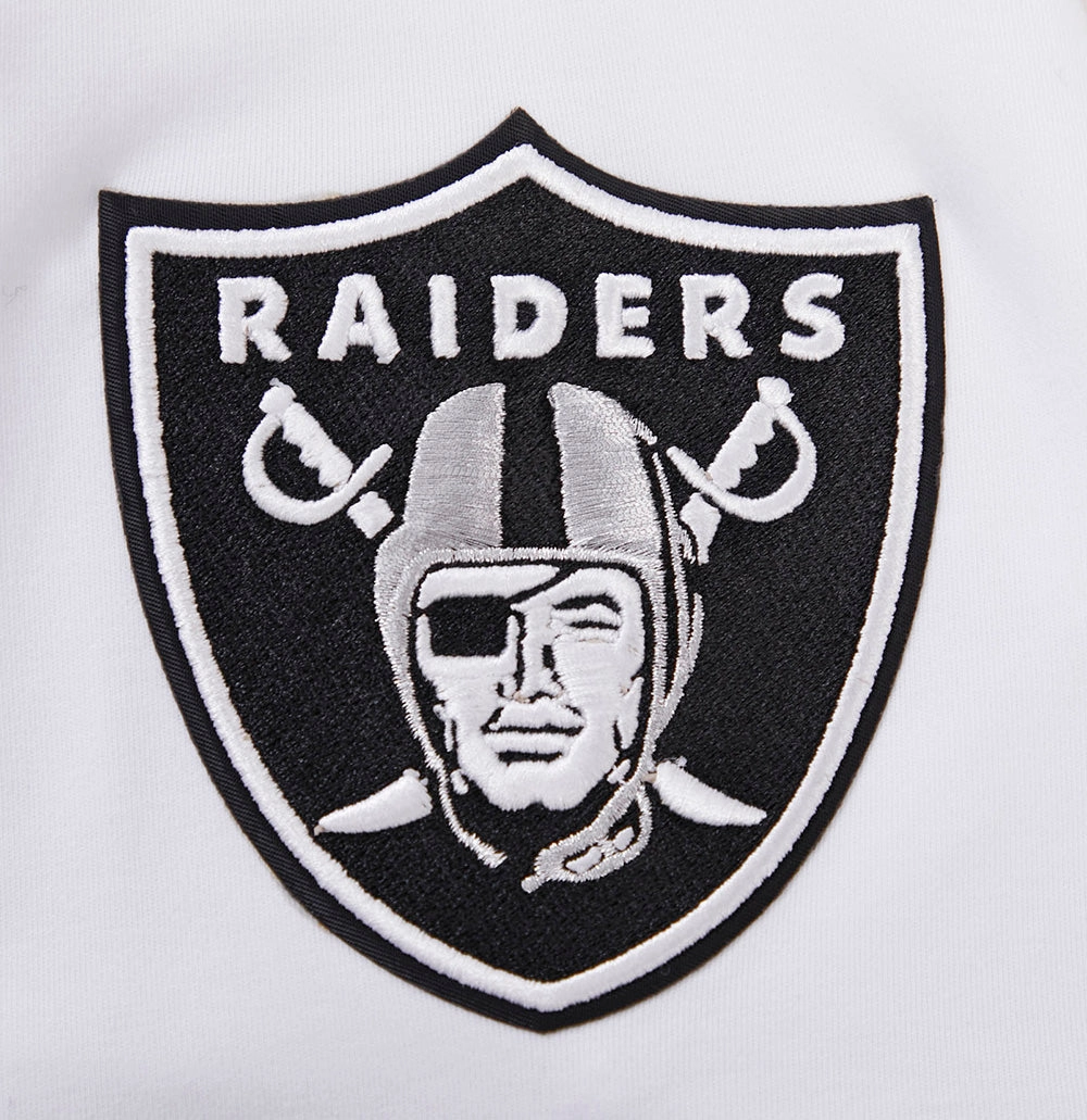 NFL LAS VEGAS RAIDERS CLASSIC CHENILLE DOUBLE KNIT TEE (WHITE)