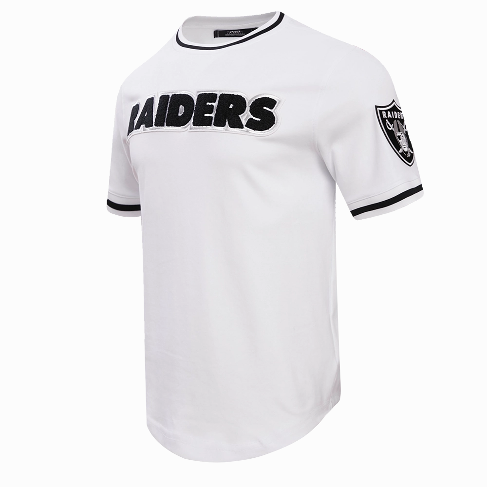 NFL LAS VEGAS RAIDERS CLASSIC CHENILLE DOUBLE KNIT TEE (WHITE)