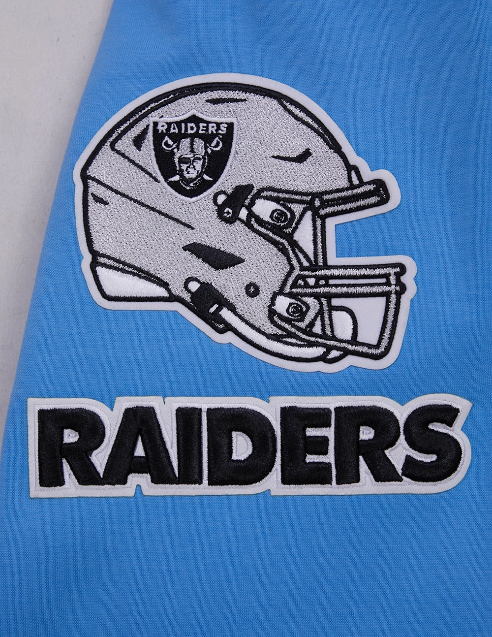 NFL LAS VEGAS RAIDERS CLASSIC CHENILLE MEN'S PULLOVER HOODIE (UNIVERSITY BLUE)
