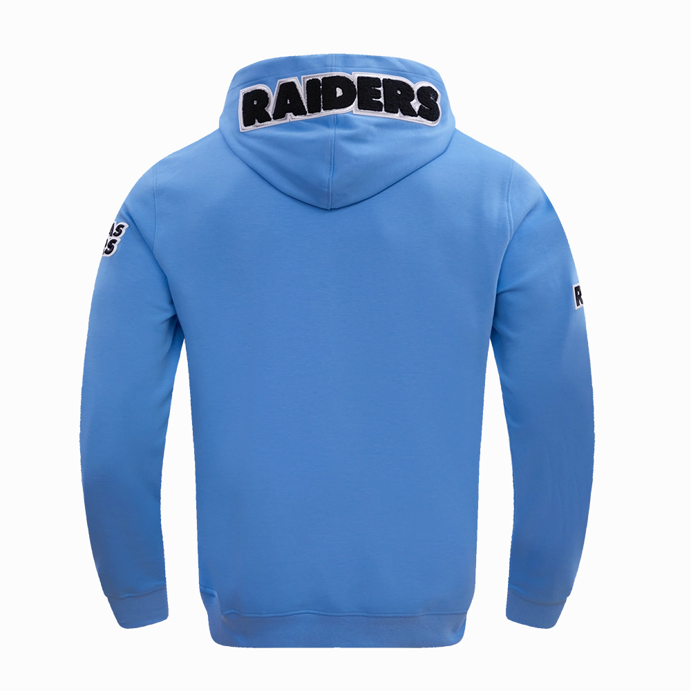 NFL LAS VEGAS RAIDERS CLASSIC CHENILLE MEN'S PULLOVER HOODIE (UNIVERSITY BLUE)