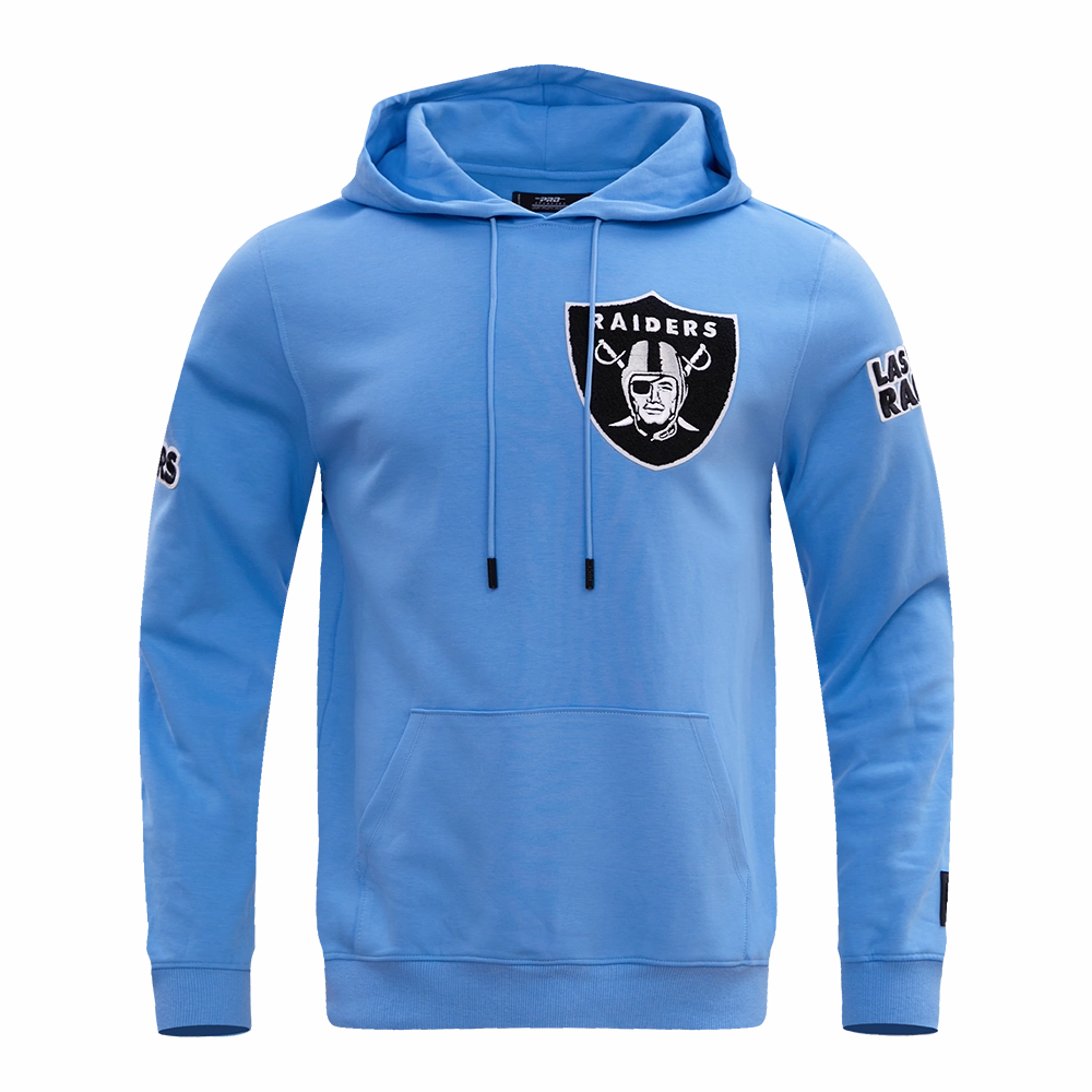 NFL LAS VEGAS RAIDERS CLASSIC CHENILLE MEN'S PULLOVER HOODIE (UNIVERSITY BLUE)