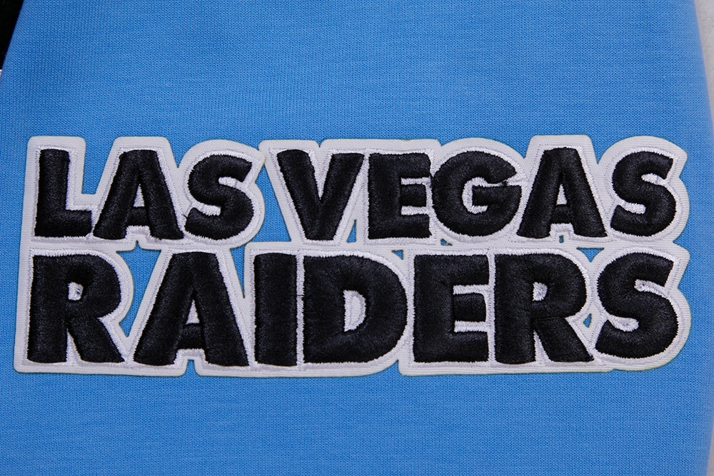 NFL LAS VEGAS RAIDERS CLASSIC CHENILLE MEN'S PULLOVER HOODIE (UNIVERSITY BLUE)