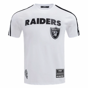 NFL LAS VEGAS RAIDERS CLASSIC MEN'S MESH TAPING SHIRT (WHITE/BLACK)