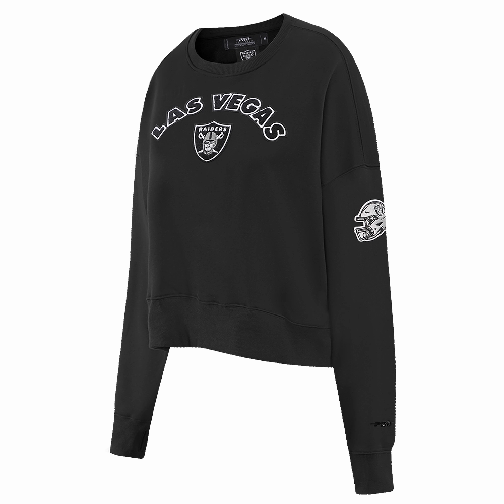 NFL LAS VEGAS RAIDERS CLASSIC WOMEN'S CREWNECK (BLACK)