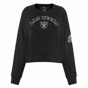NFL LAS VEGAS RAIDERS CLASSIC WOMEN'S CREWNECK (BLACK)