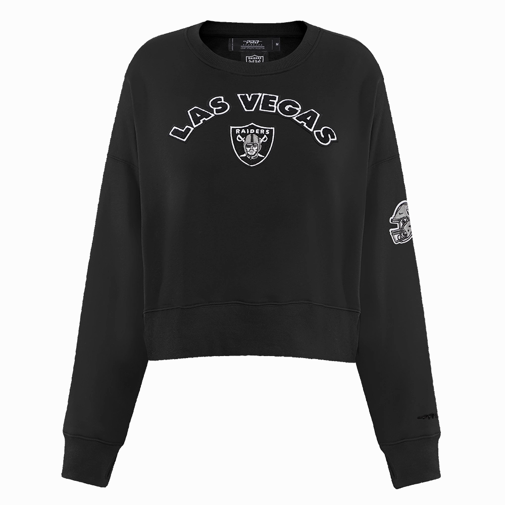NFL LAS VEGAS RAIDERS CLASSIC WOMEN'S CREWNECK (BLACK)