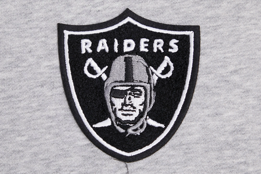 NFL LAS VEGAS RAIDERS CLASSIC WOMEN'S CROPPED PULLOVER HOODIE (HEATHER GREY)