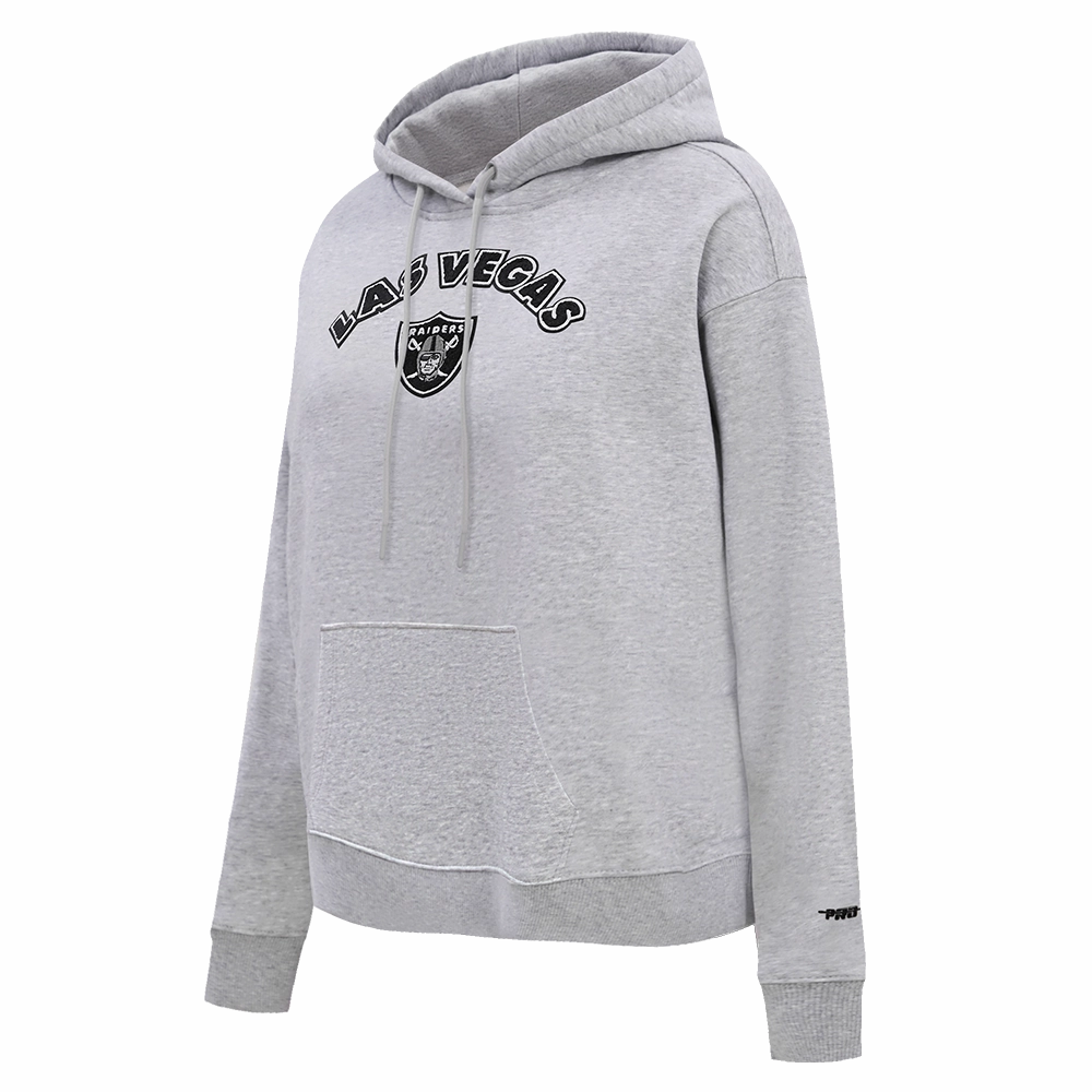 NFL LAS VEGAS RAIDERS CLASSIC WOMEN'S PULLOVER HOODIE (HEATHER GREY)