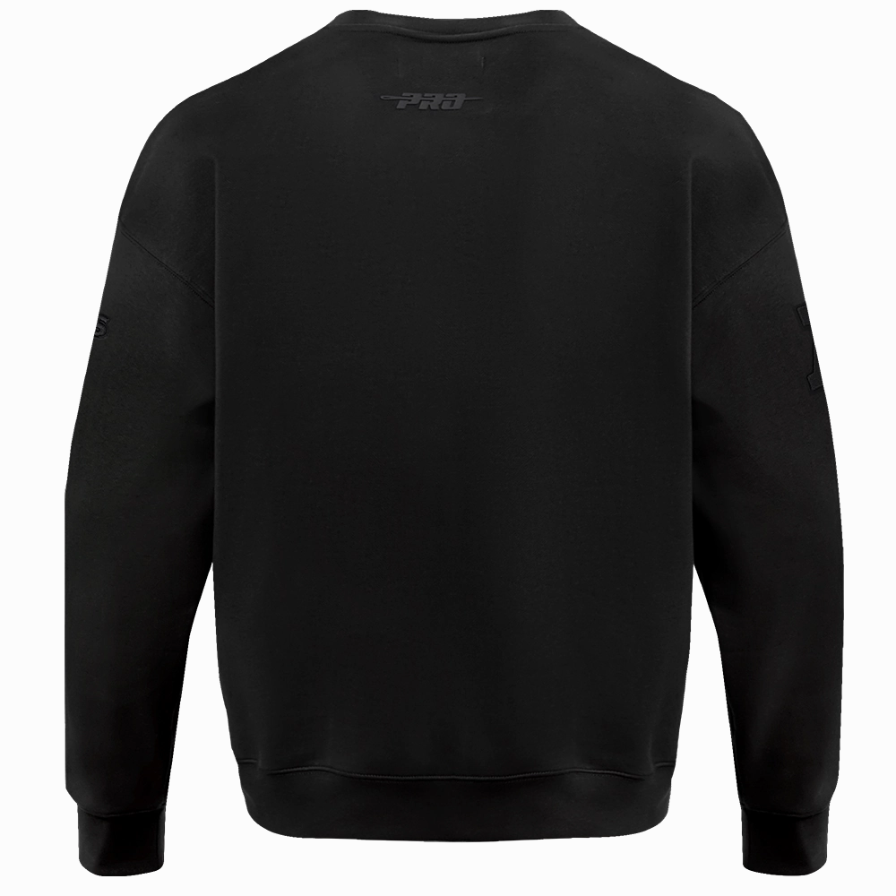 NFL LAS VEGAS RAIDERS NEUTRAL DROP SHOULDER FLEECE CREWNECK (BLACK)