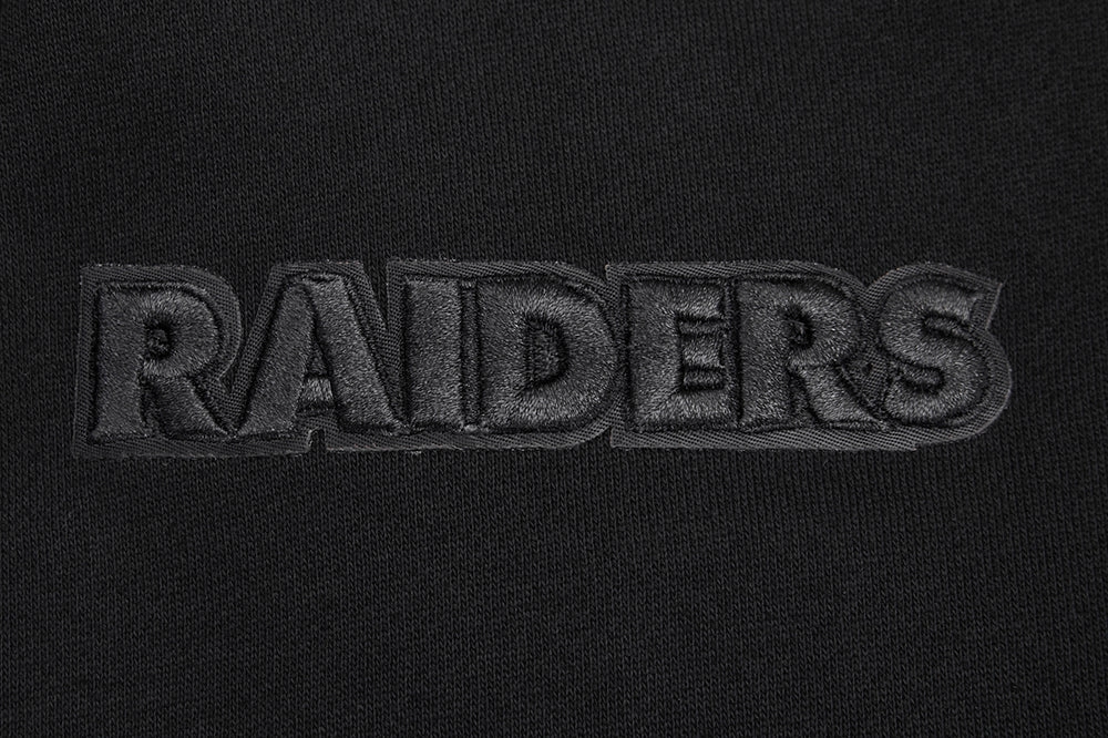NFL LAS VEGAS RAIDERS NEUTRAL DROP SHOULDER FLEECE CREWNECK (BLACK)