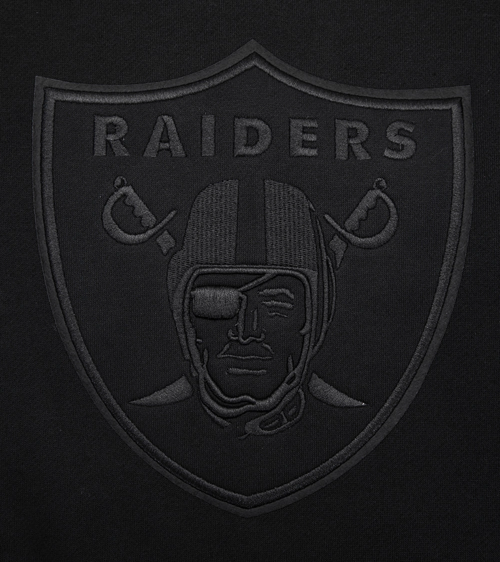 NFL LAS VEGAS RAIDERS NEUTRAL DROP SHOULDER FLEECE CREWNECK (BLACK)