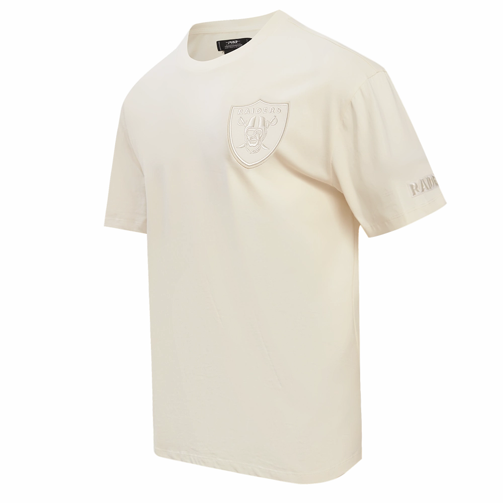 NFL LAS VEGAS RAIDERS NEUTRAL DROP SHOULDER MEN'S TEE (EGGSHELL)