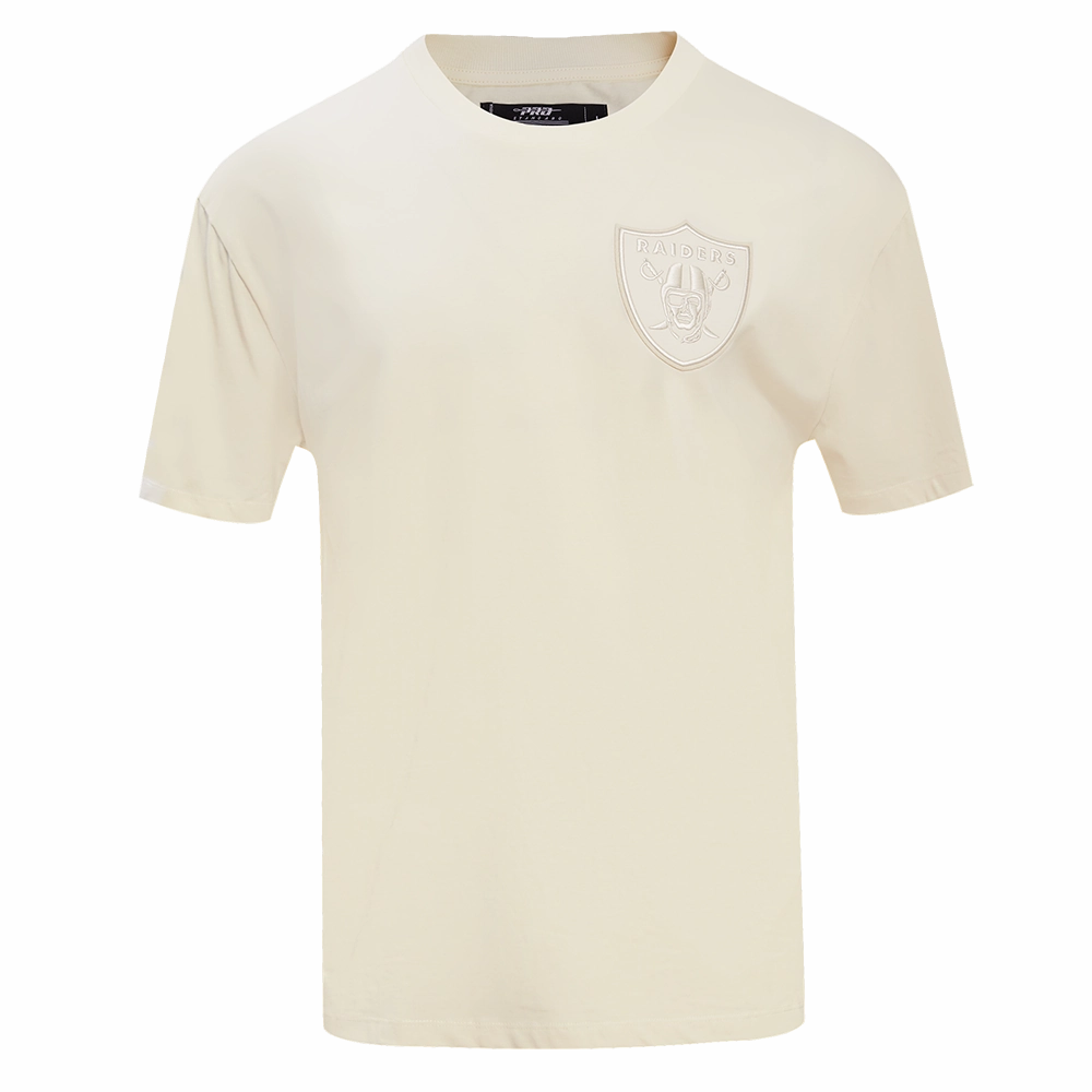 NFL LAS VEGAS RAIDERS NEUTRAL DROP SHOULDER MEN'S TEE (EGGSHELL)