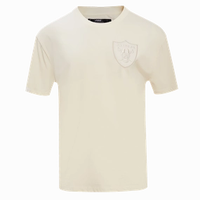 NFL LAS VEGAS RAIDERS NEUTRAL DROP SHOULDER MEN'S TEE (EGGSHELL)