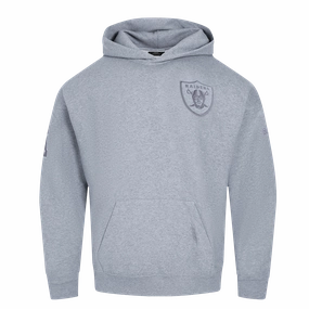 NFL LAS VEGAS RAIDERS NEUTRAL MEN'S DROP SHOULDER PULLOVER HOODIE (DARK HEATHER GRAY)
