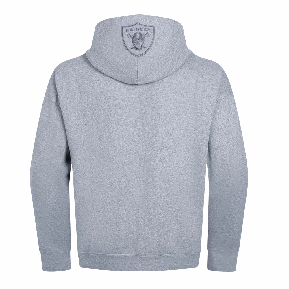NFL LAS VEGAS RAIDERS NEUTRAL MEN'S DROP SHOULDER PULLOVER HOODIE (DARK HEATHER GRAY)