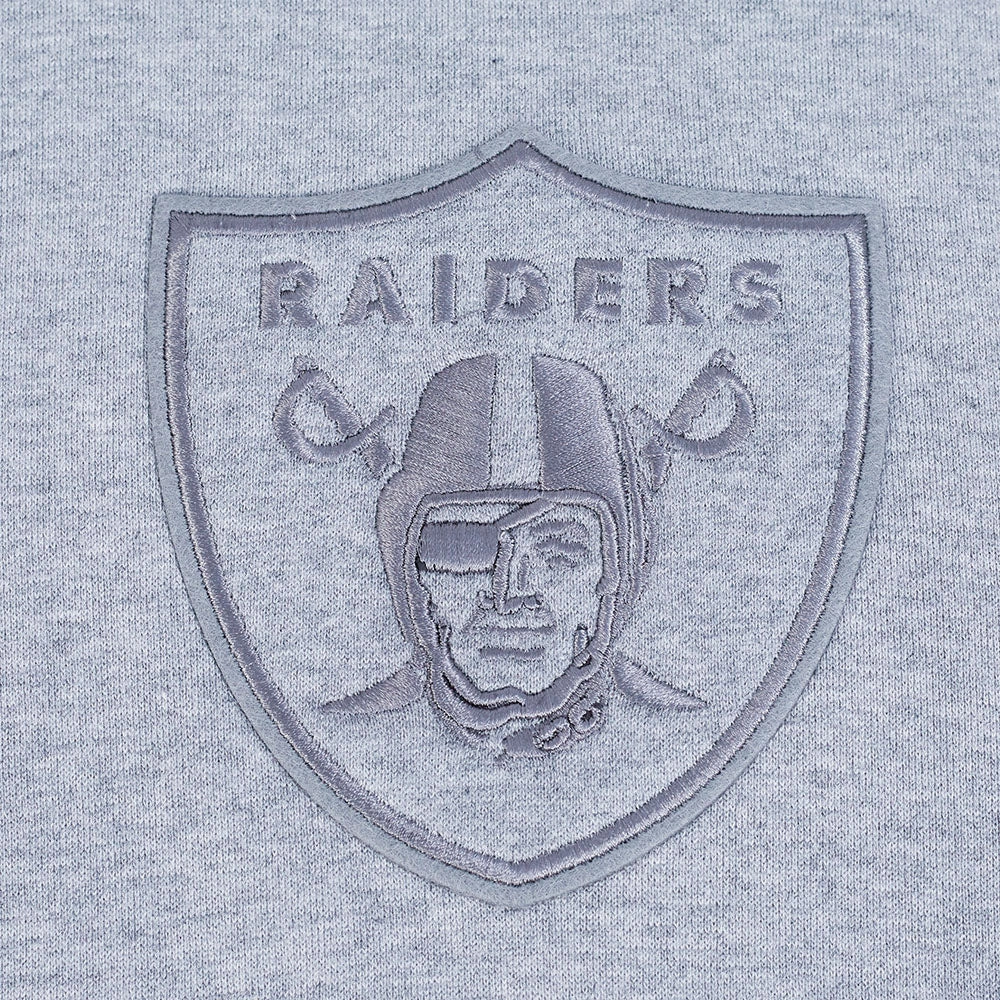 NFL LAS VEGAS RAIDERS NEUTRAL MEN'S DROP SHOULDER PULLOVER HOODIE (DARK HEATHER GRAY)