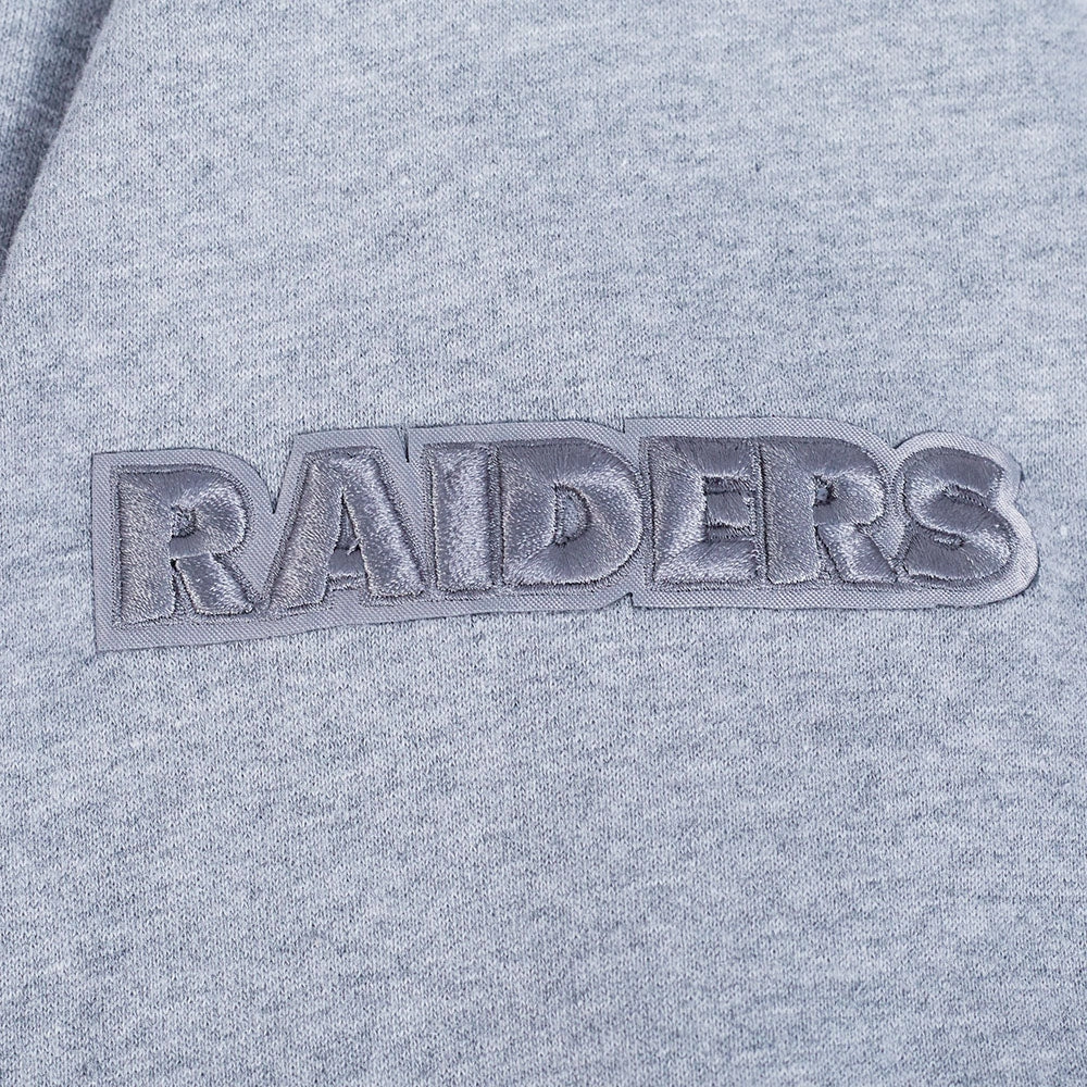 NFL LAS VEGAS RAIDERS NEUTRAL MEN'S DROP SHOULDER PULLOVER HOODIE (DARK HEATHER GRAY)