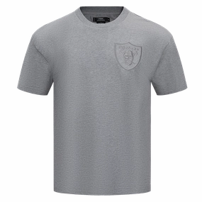 NFL LAS VEGAS RAIDERS NEUTRAL MEN'S DROP SHOULDER TEE (DARK HEATHER GRAY)