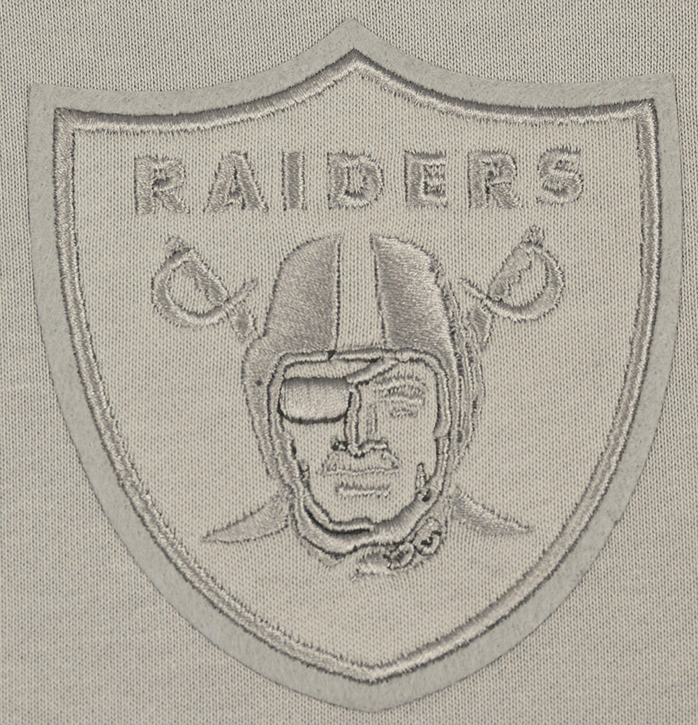 NFL LAS VEGAS RAIDERS NEUTRAL WOMEN'S CROPPED PULLOVER HOODIE (TAUPE)