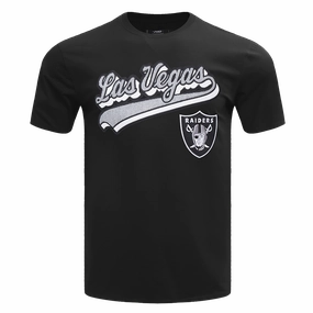 NFL LAS VEGAS RAIDERS SCRIPT TAIL MEN'S   TEE (BLACK)
