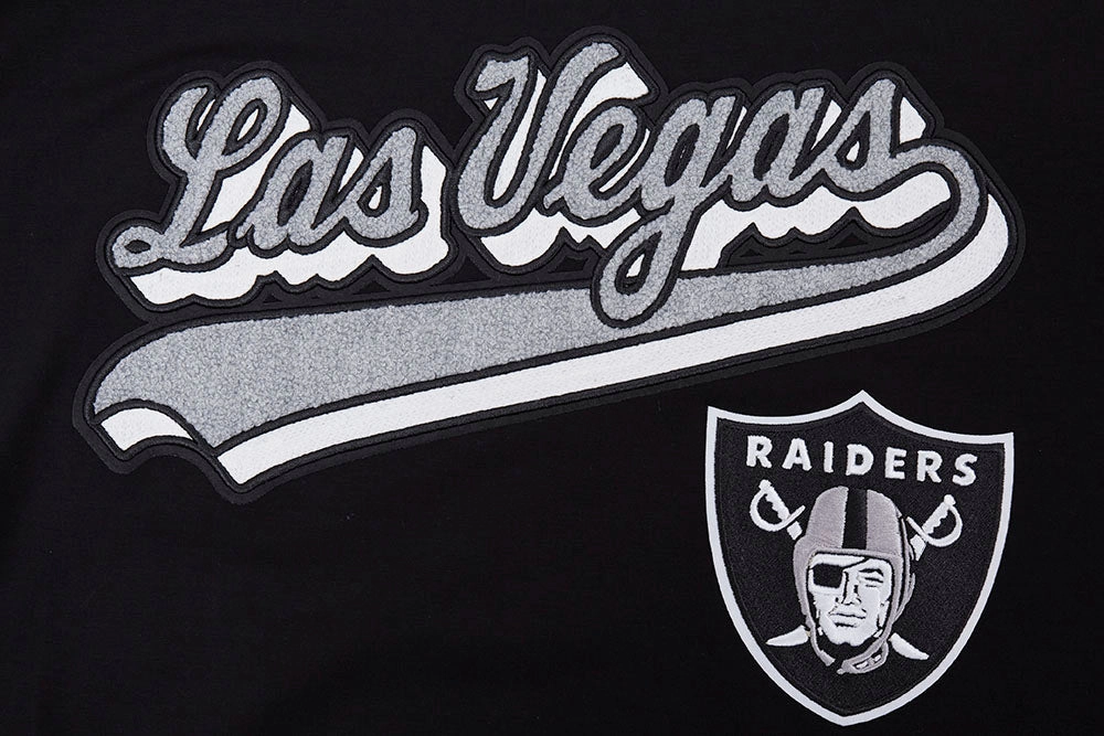 NFL LAS VEGAS RAIDERS SCRIPT TAIL MEN'S   TEE (BLACK)