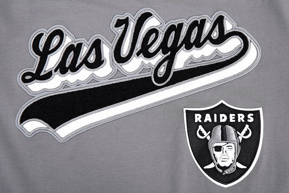 NFL LAS VEGAS RAIDERS SCRIPT TAIL MEN'S   TEE (GRAY)