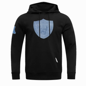 NFL LAS VEGAS RAIDERS VARSITY BLUES MEN'S PULLOVER HOODIE (BLACK)