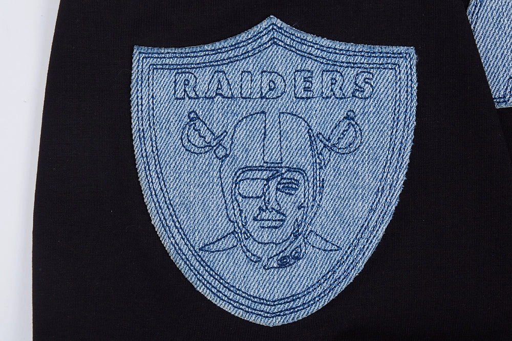 NFL LAS VEGAS RAIDERS VARSITY BLUES MEN'S TEE (BLACK)