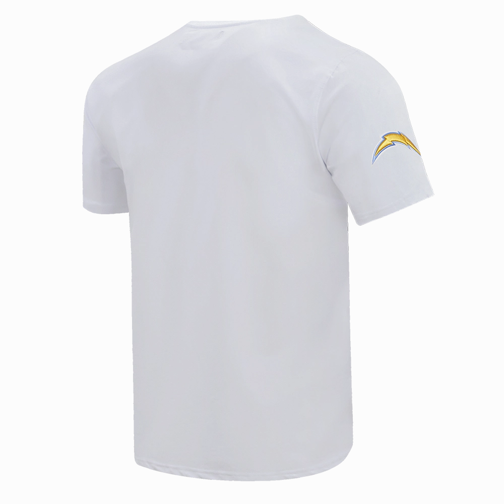 NFL LOS ANGELES CHARGERS CLASSIC CHENILLE MEN'S SINGLE JERSEY TEE (WHITE)
