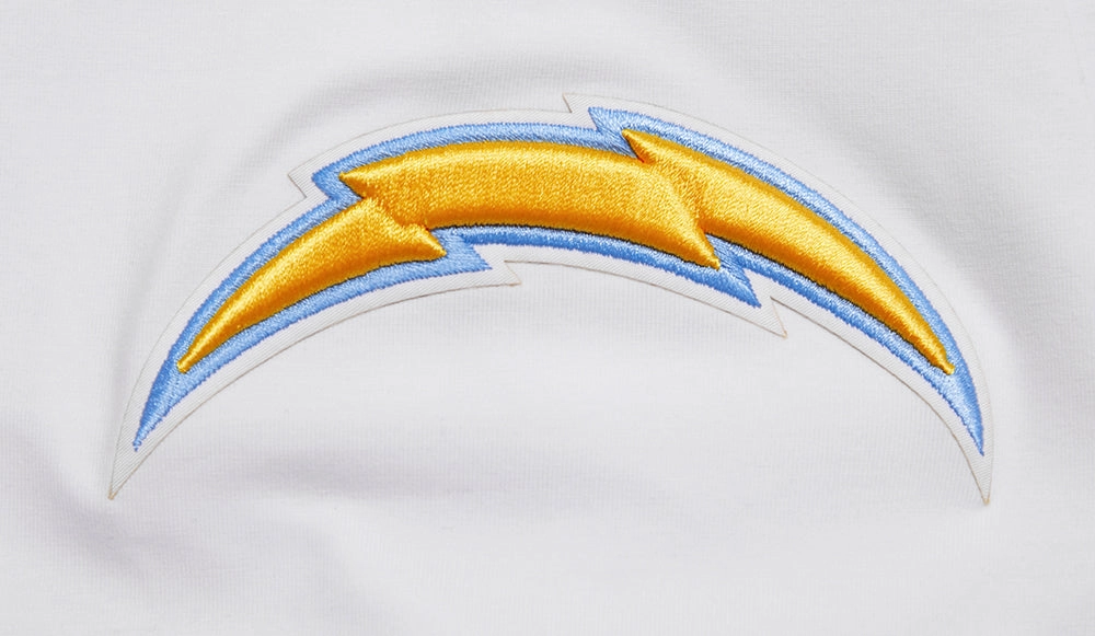 NFL LOS ANGELES CHARGERS CLASSIC CHENILLE MEN'S SINGLE JERSEY TEE (WHITE)