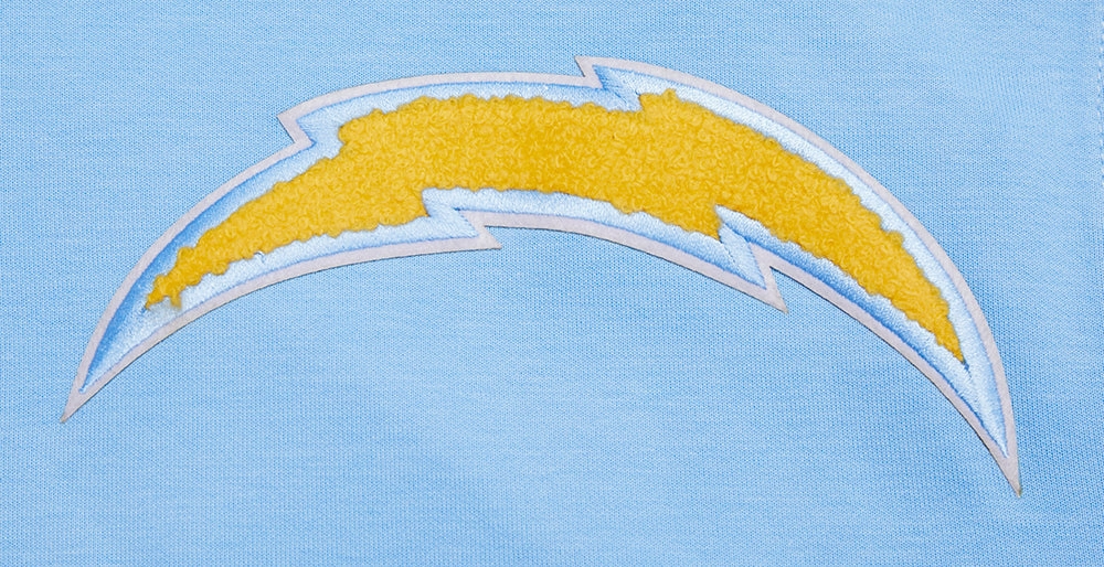 NFL LOS ANGELES CHARGERS CLASSIC MEN'S CHENILLE DOUBLE KNIT PULLOVER HOODIE (UNIVERSITY BLUE)