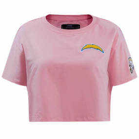 NFL LOS ANGELES CHARGERS CLASSIC WOMEN'S SINGLE JERSEY BOXY TEE (PINK)