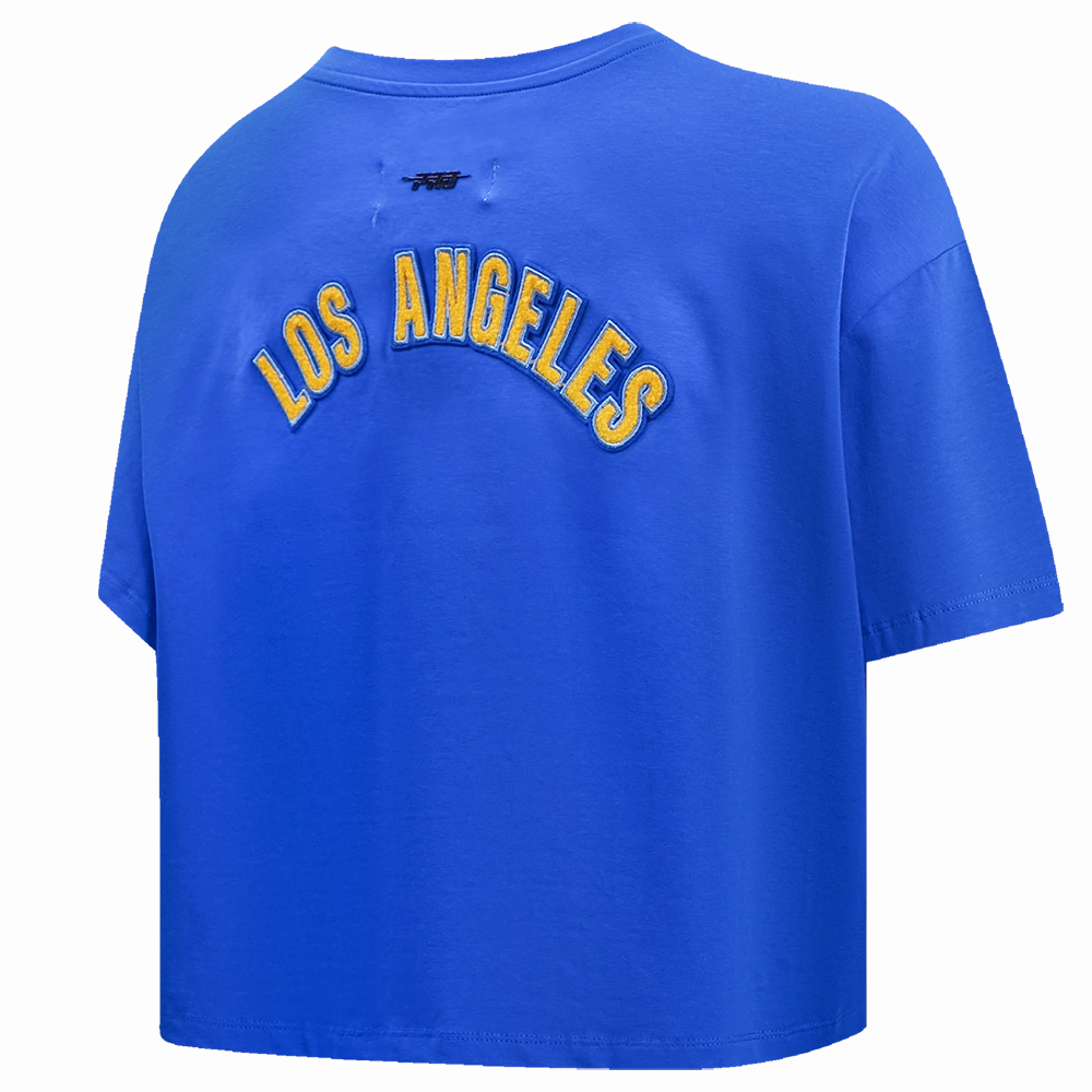 NFL LOS ANGELES CHARGERS CLASSIC WOMEN'S SINGLE JERSEY BOXY TEE (ROYAL BLUE)