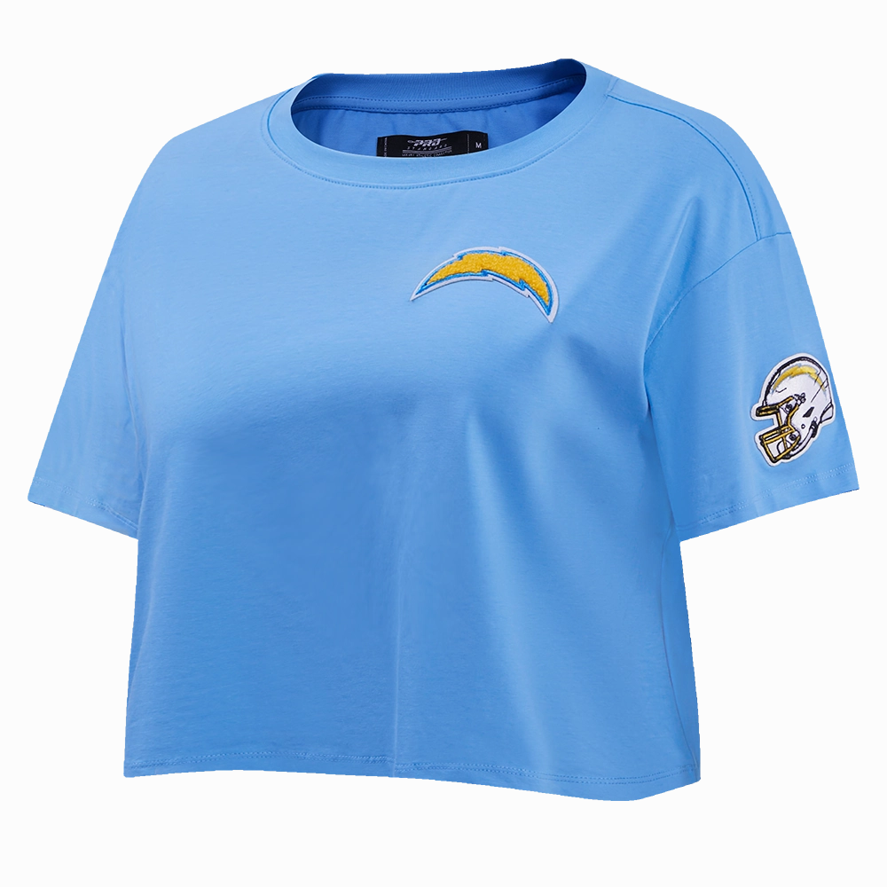 NFL LOS ANGELES CHARGERS CLASSIC WOMEN'S SINGLE JERSEY BOXY TEE (UNIVERSITY BLUE)