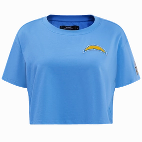 NFL LOS ANGELES CHARGERS CLASSIC WOMEN'S SINGLE JERSEY BOXY TEE (UNIVERSITY BLUE)