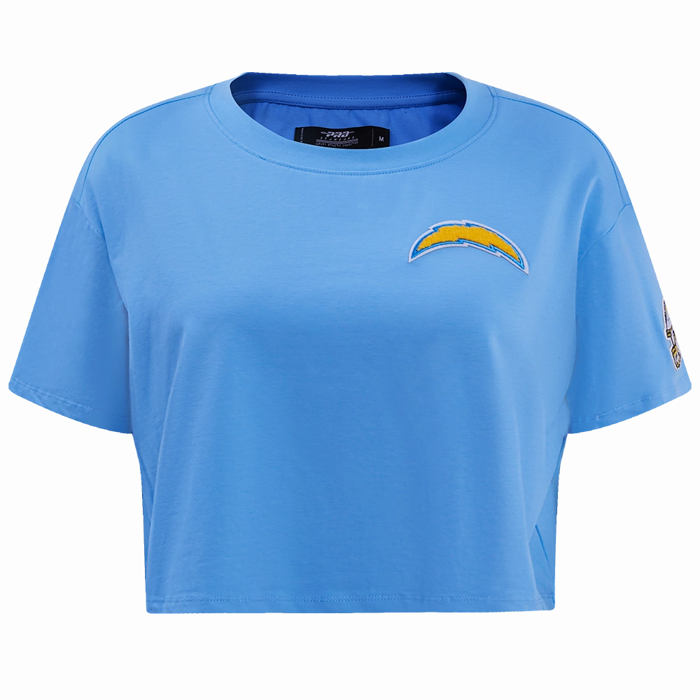 NFL LOS ANGELES CHARGERS CLASSIC WOMEN'S SINGLE JERSEY BOXY TEE (UNIVERSITY BLUE)