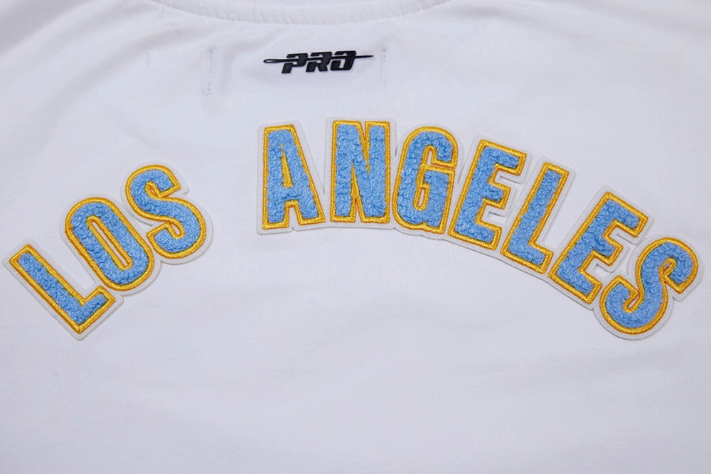 NFL LOS ANGELES CHARGERS CLASSIC WOMEN'S SINGLE JERSEY BOXY TEE (WHITE)