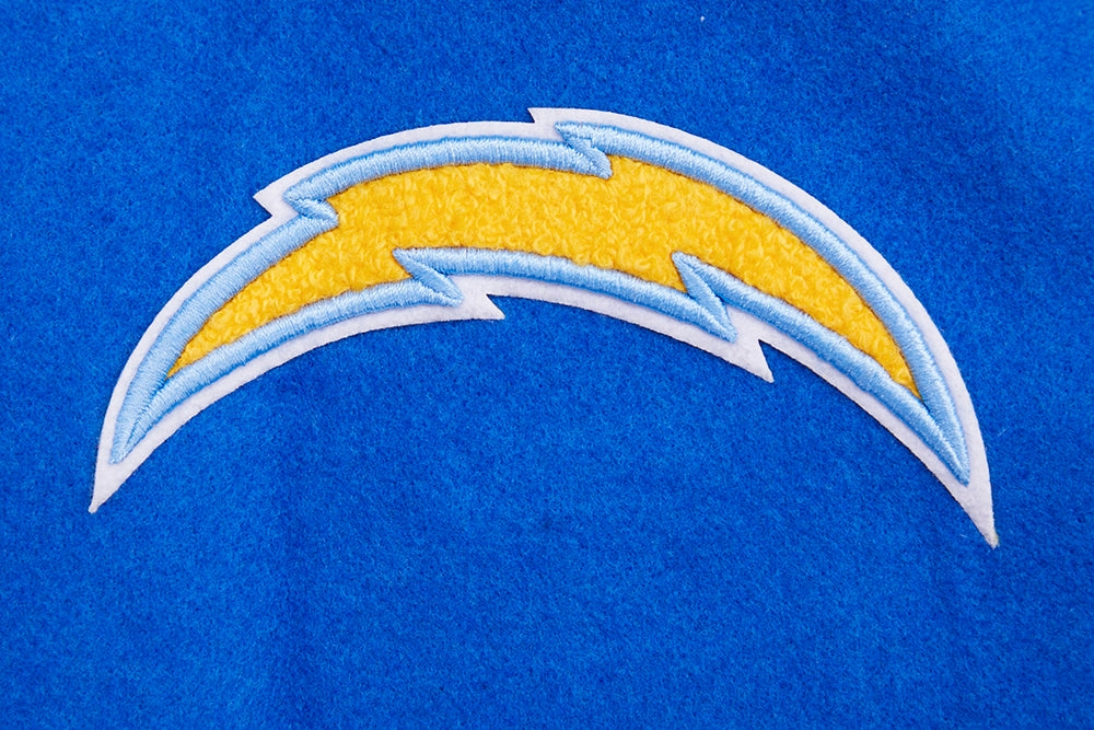 NFL LOS ANGELES CHARGERS CLASSIC WOMEN'S WOOL VARSITY JACKET (ROYAL BLUE/WHITE)