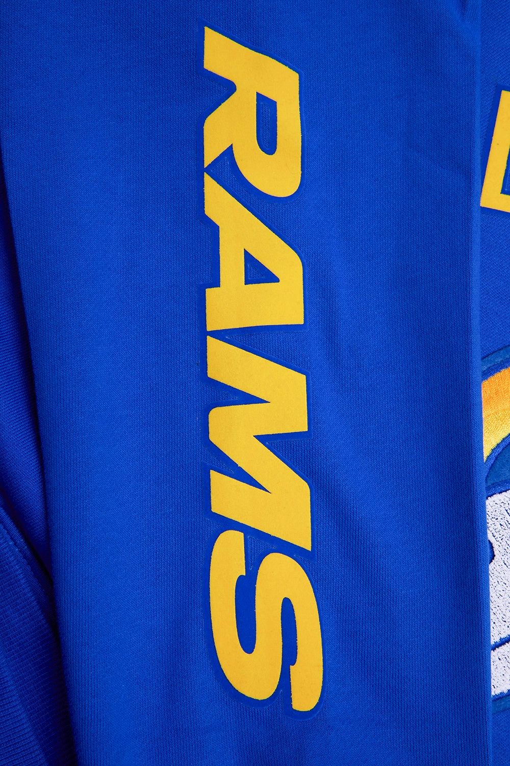 NFL LOS ANGELES RAMS CLASSIC BRISTLE MEN'S PULLOVER HOODIE (ROYAL BLUE)