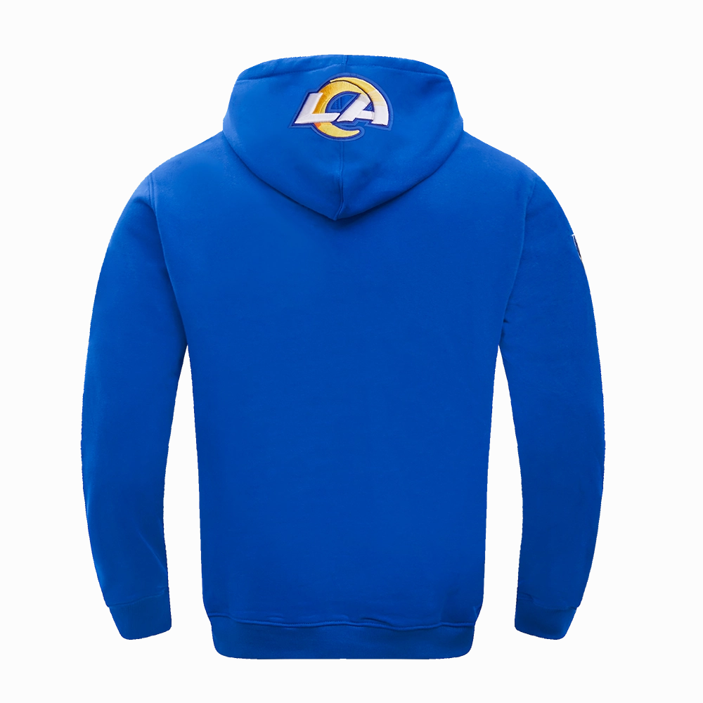 NFL LOS ANGELES RAMS CLASSIC BRISTLE MEN'S PULLOVER HOODIE (ROYAL BLUE)