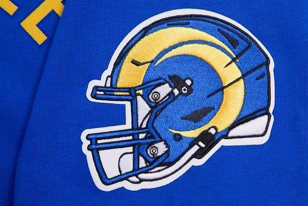 NFL LOS ANGELES RAMS CLASSIC BRISTLE MEN'S PULLOVER HOODIE (ROYAL BLUE)