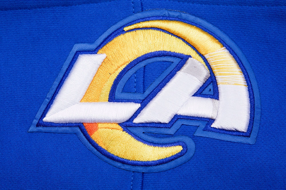 NFL LOS ANGELES RAMS CLASSIC BRISTLE MEN'S PULLOVER HOODIE (ROYAL BLUE)