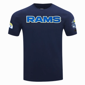 NFL LOS ANGELES RAMS CLASSIC MEN'S CHENILLE SJ TEE (MIDNIGHT NAVY)