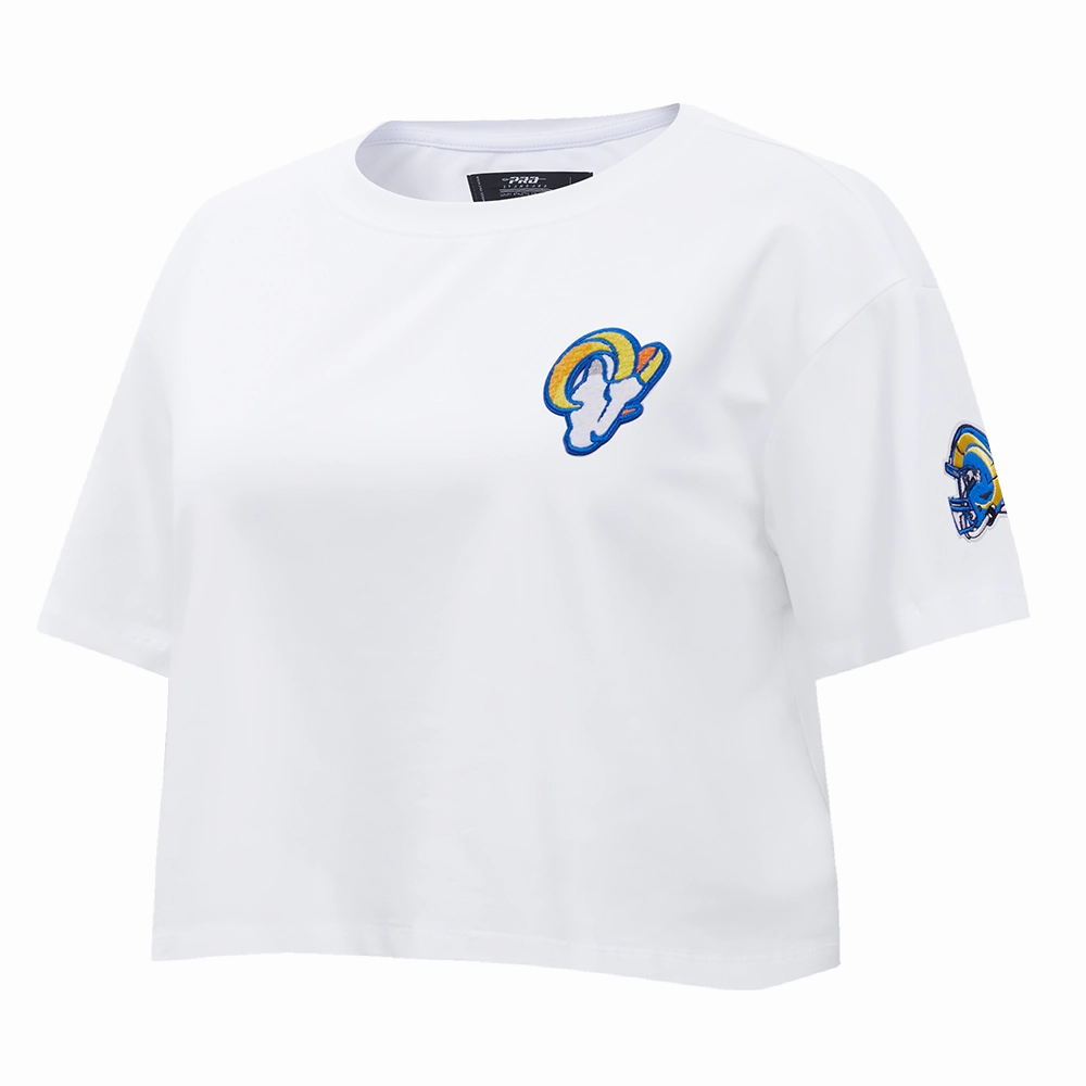 NFL LOS ANGELES RAMS CLASSIC WOMEN'S BOXY TEE (WHITE)