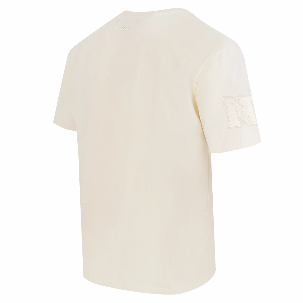 NFL LOS ANGELES RAMS NEUTRAL MEN'S COTTON JERSEY DROP SHOULDER TEE (EGGSHELL)