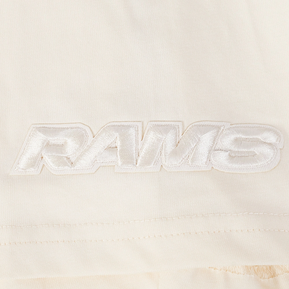 NFL LOS ANGELES RAMS NEUTRAL MEN'S COTTON JERSEY DROP SHOULDER TEE (EGGSHELL)