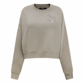 NFL LOS ANGELES RAMS NEUTRAL WOMEN'S FLEECE CREWNECK (TAUPE)