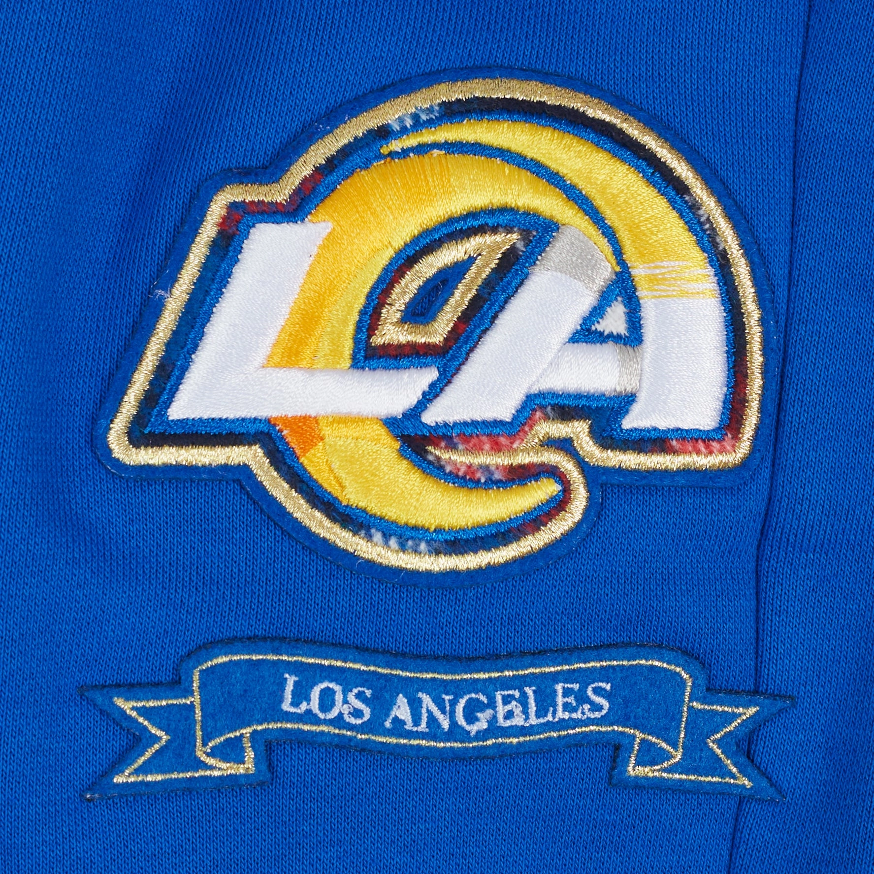 NFL LOS ANGELES RAMS PRO PREP W RIB FLEECE WOMEN'S SWEATPANT (ROYAL BLUE/RED)