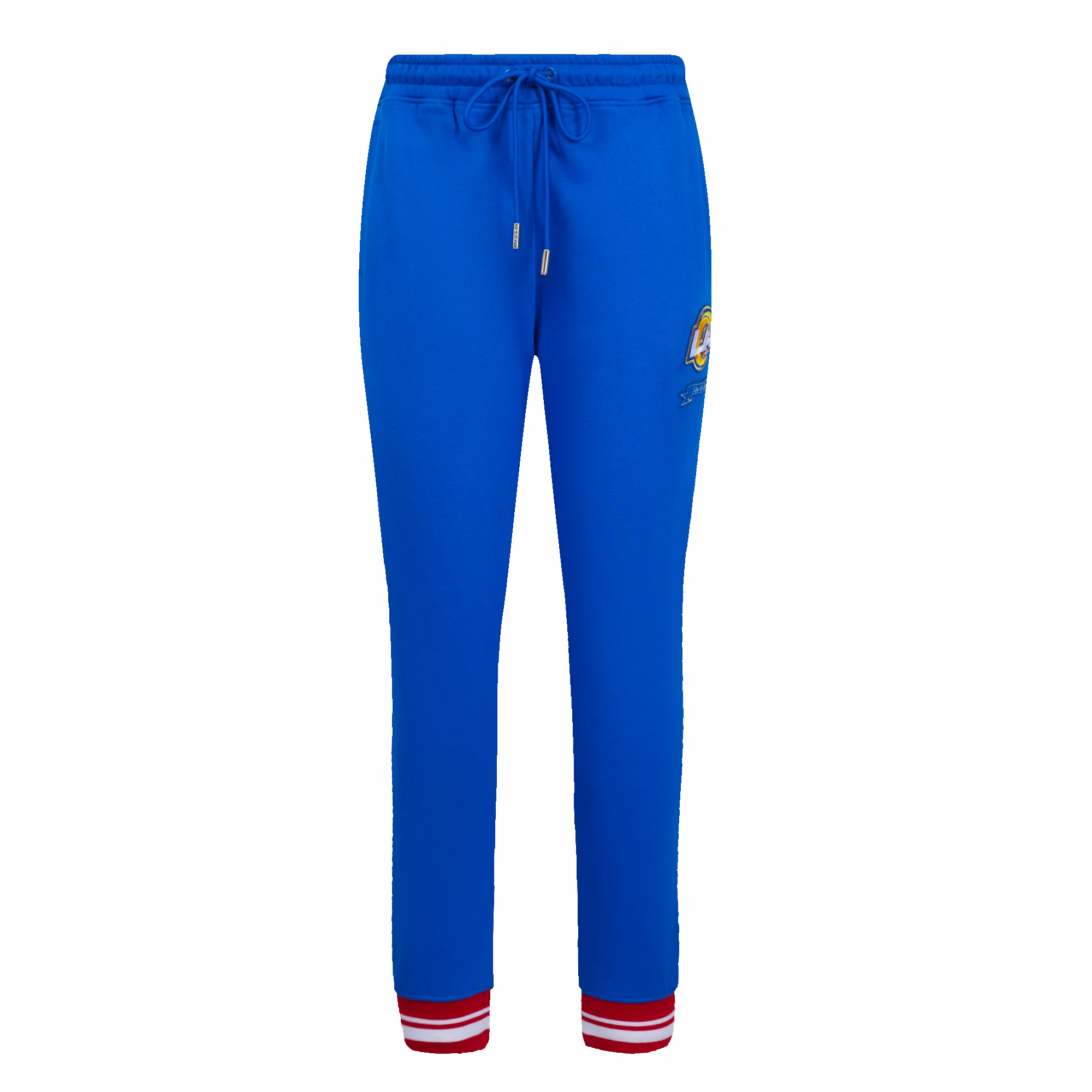 NFL LOS ANGELES RAMS PRO PREP W RIB FLEECE WOMEN'S SWEATPANT (ROYAL BLUE/RED)